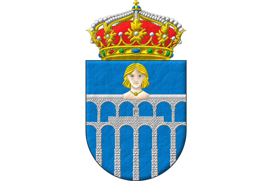 Azure, an aqueduct Argent, masoned sable ensigned with a maiden's head proper. Crest: A closed royal crown Or.